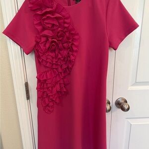 Gracia Hot Pink Ruffle Flower Formal Dress for Girls